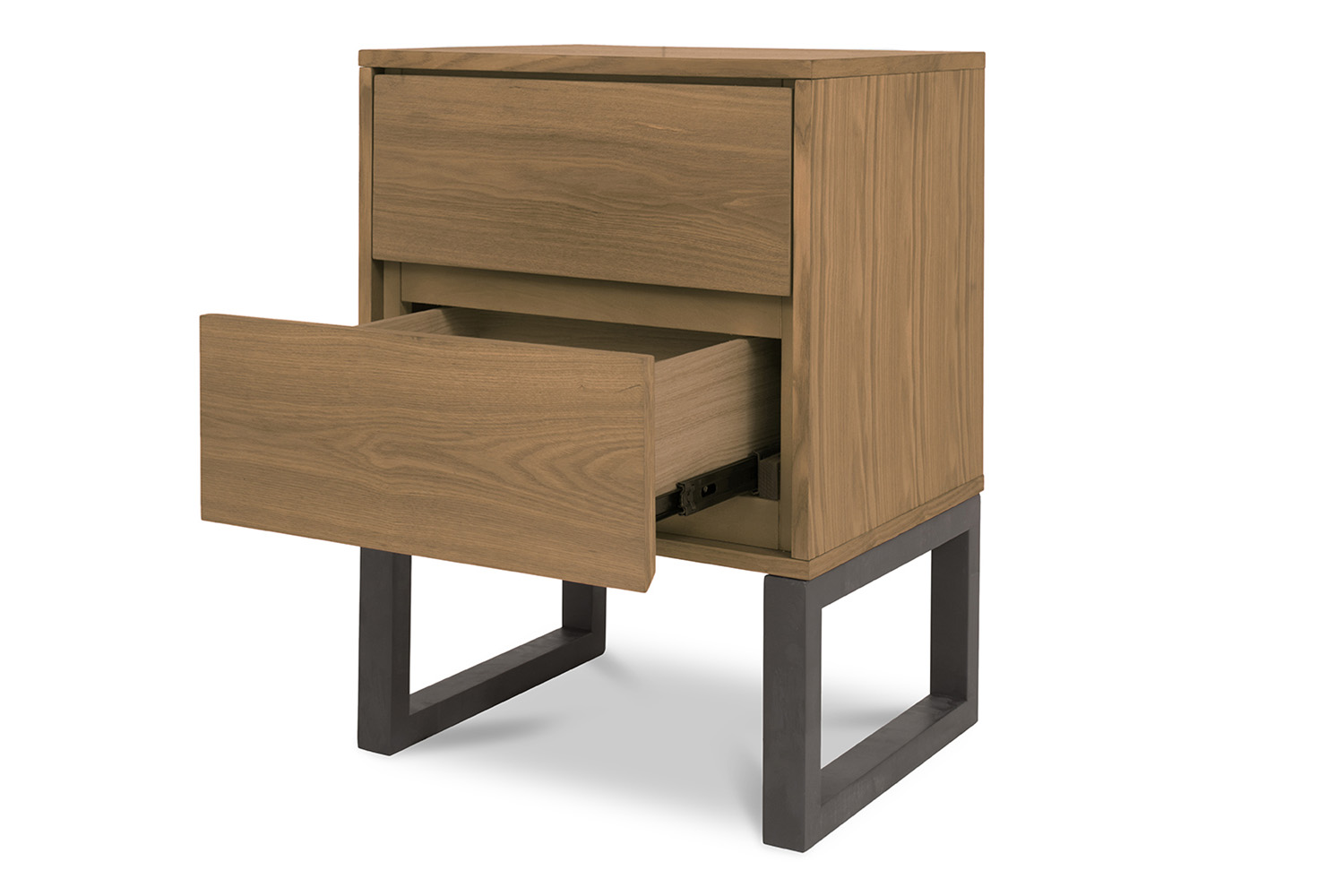 Alexis Bedside Table | 2 Drawer | Ash/Charcoal