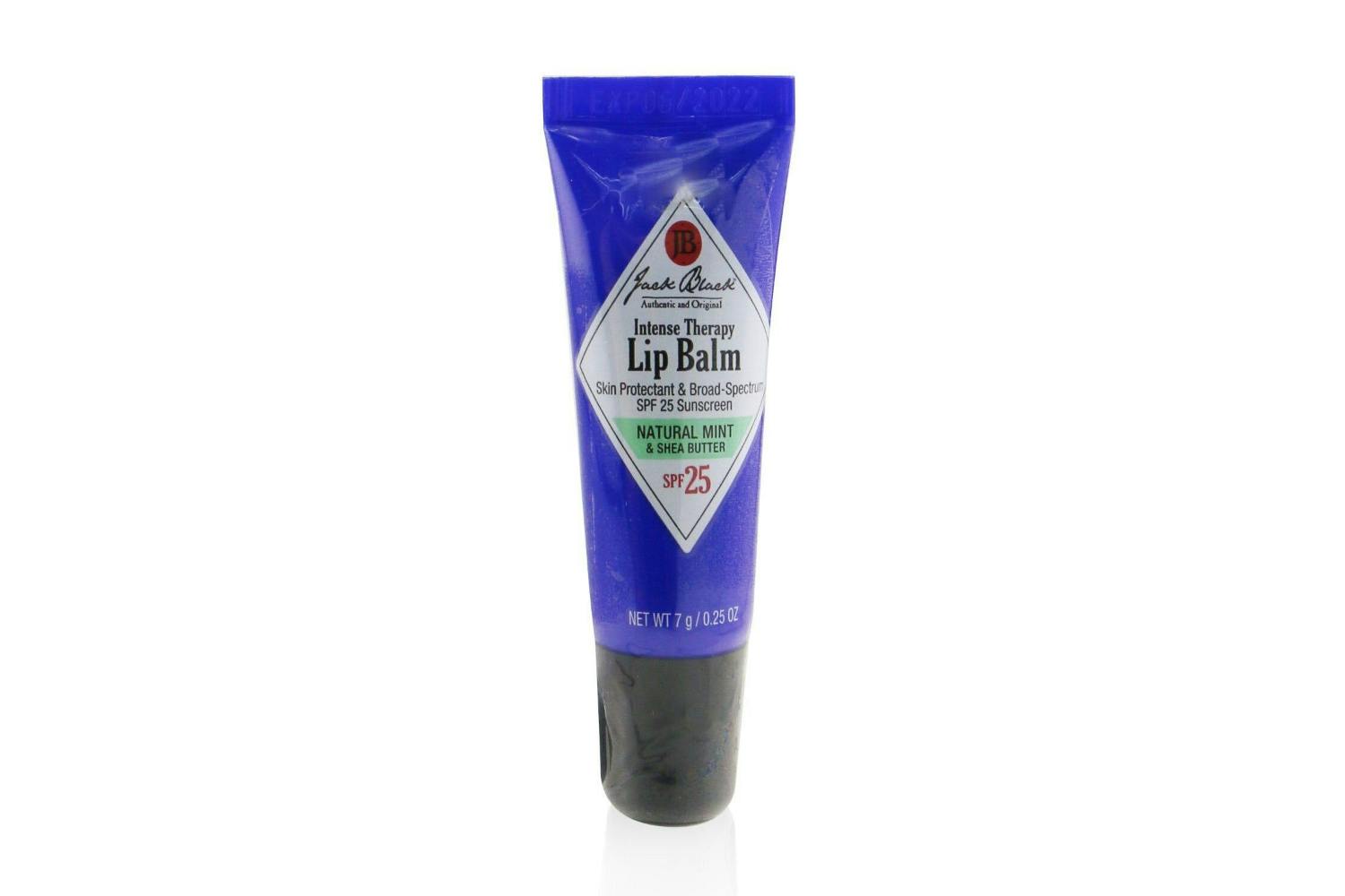 Jack Black 100775 SPF 25 Intense Therapy Lip Balm with Natural Mint & Shea Butter | 7g