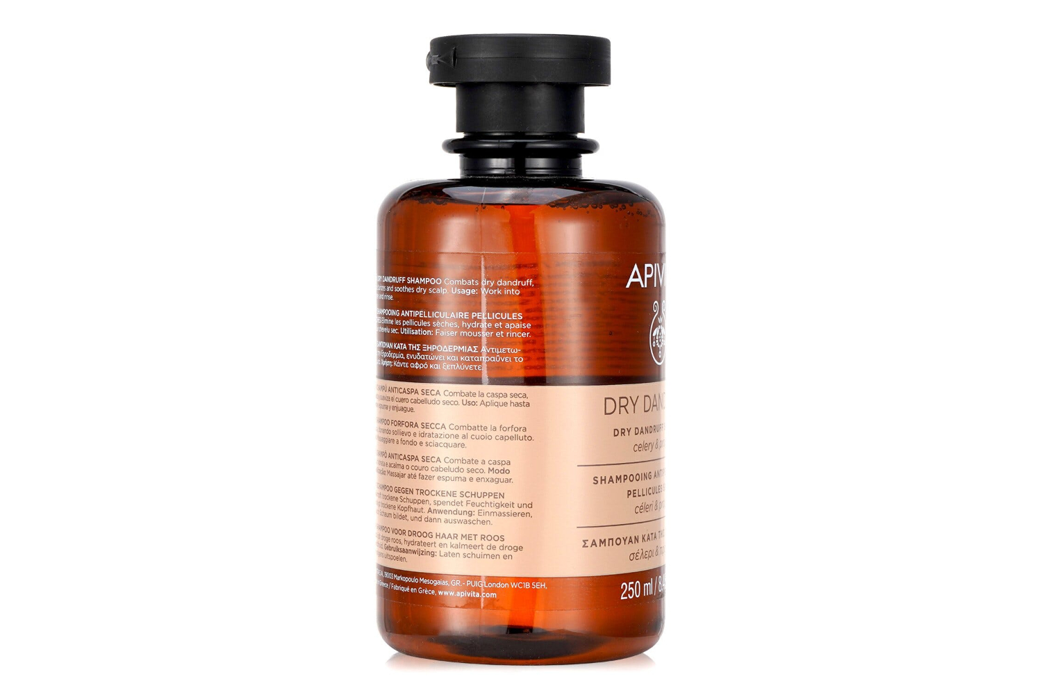 Apivita 218816 Dry Dandruff Shampoo with Celery & Propolis for Dry