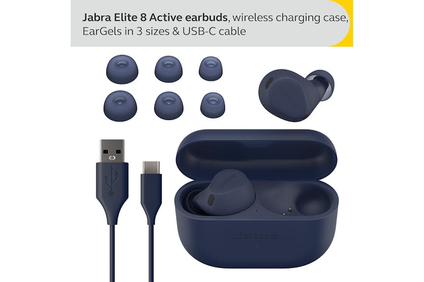 Jabra Elite 8 Active Wireless Earbuds | Navy