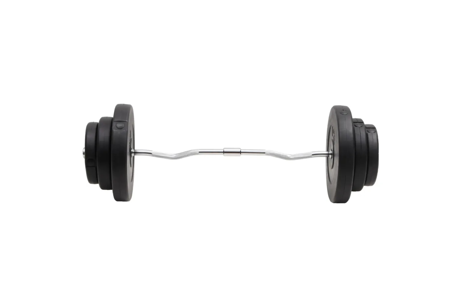 vidaXL 3145018 Curl Barbell With Plates 60 Kg