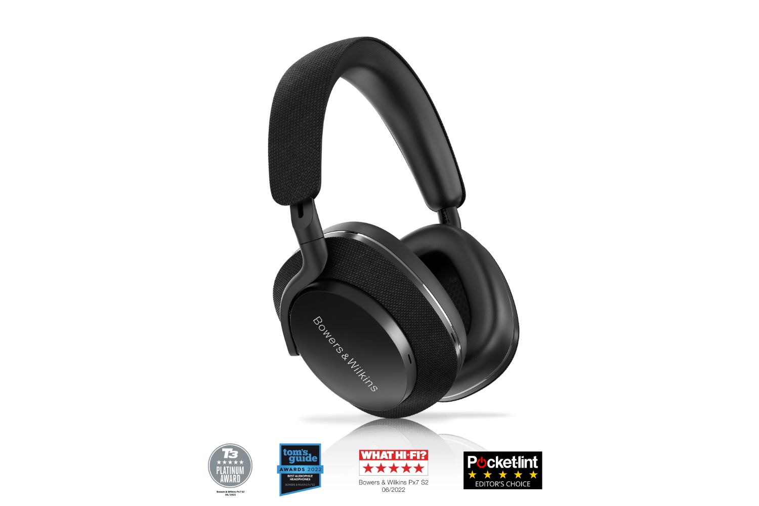 Bowers Wilkins Px7 S2 Over Ear Wireless Headphones Black