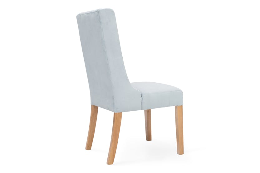 Elsa Dining Chair | Oak Leg | Blue Velvet
