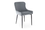 Saxon Velvet Dining Chair | Grey