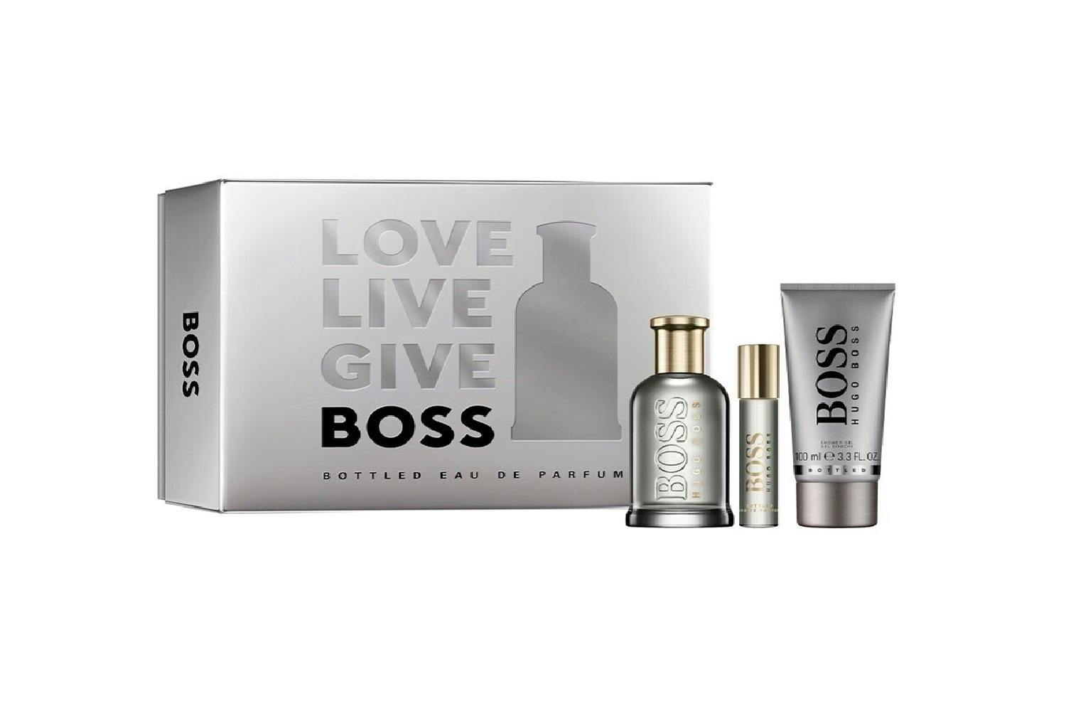 Hugo Boss Bottled Gift Set Eau De Parfum 100ml with Shower Gel 100ml and Eau De Parfum 10ml