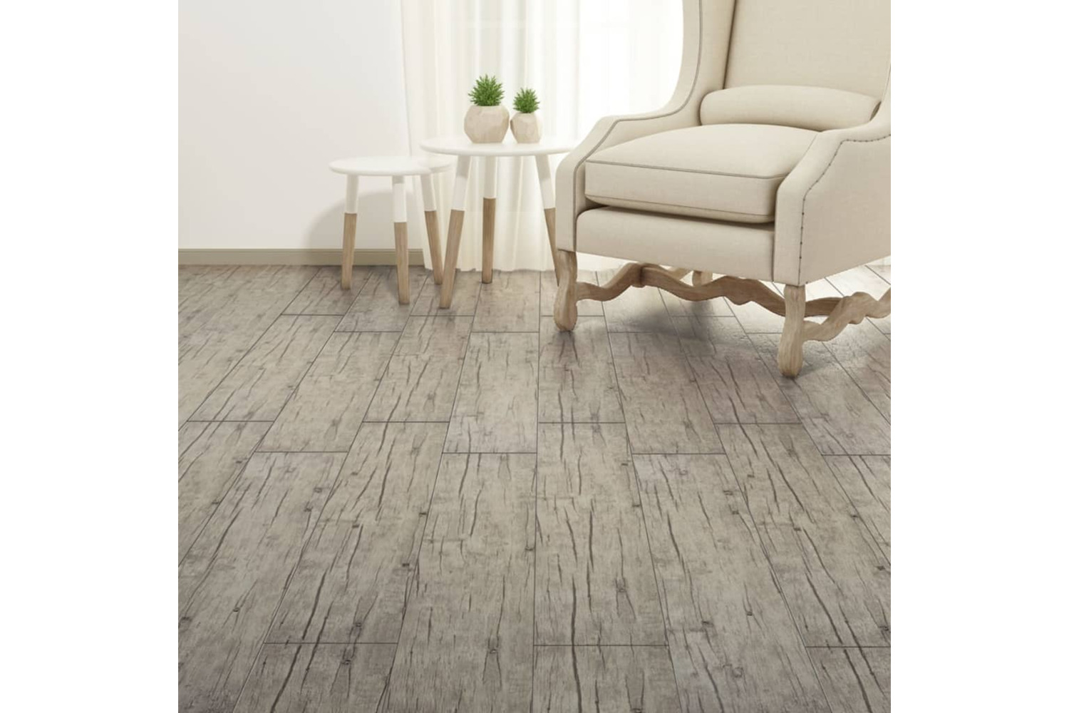 Vidaxl Non Self-adhesive Pvc Flooring Planks 5.26 M² 2 Mm Oak Washed