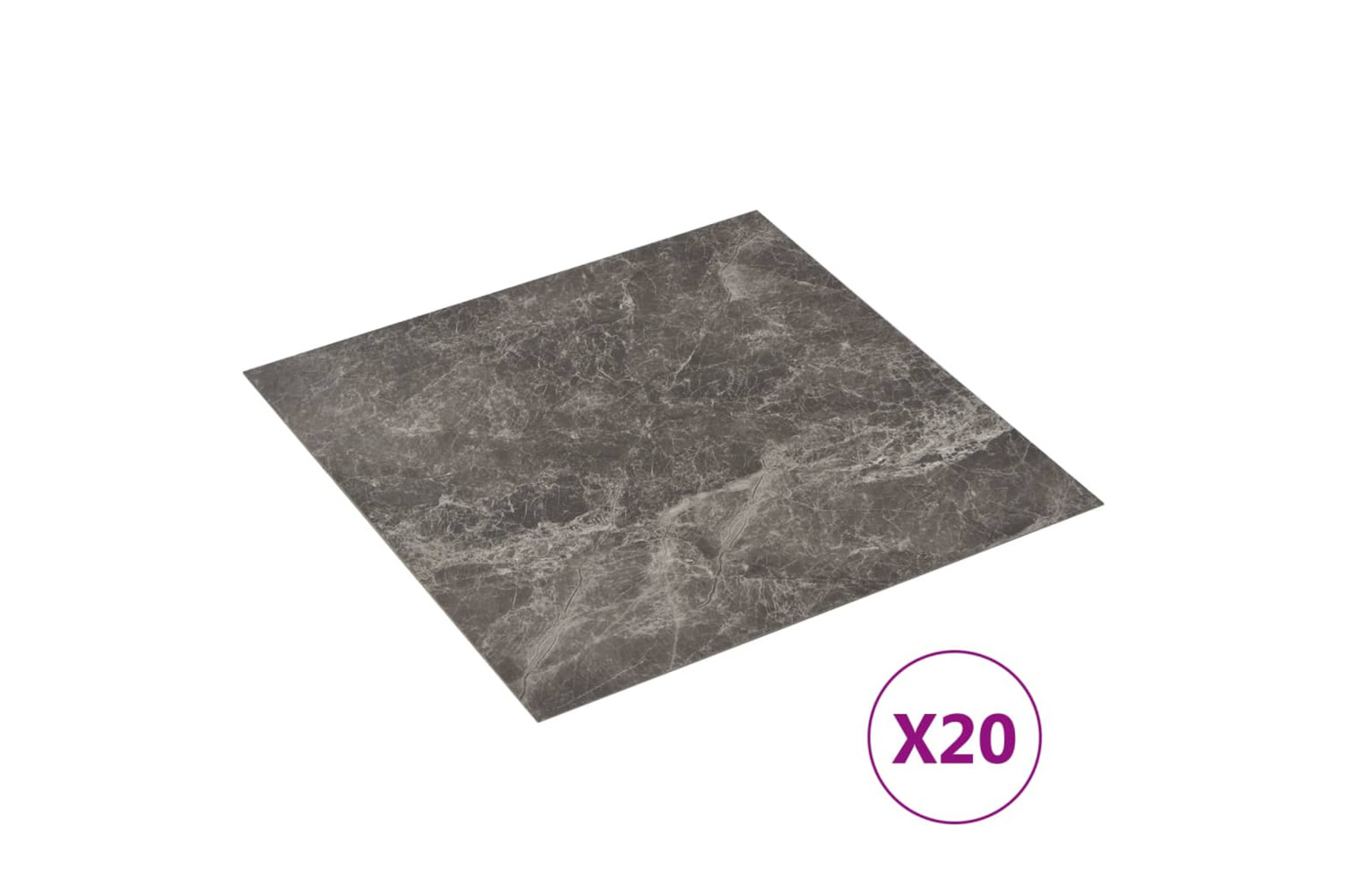 Vidaxl Self-adhesive Flooring Planks 20 Pcs Pvc 1.86 M² Black Marble