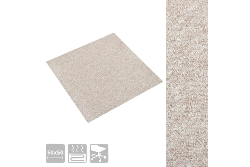 Vidaxl 147319 Carpet Floor Tiles 20 Pcs 5 M2 50x50 Cm Light