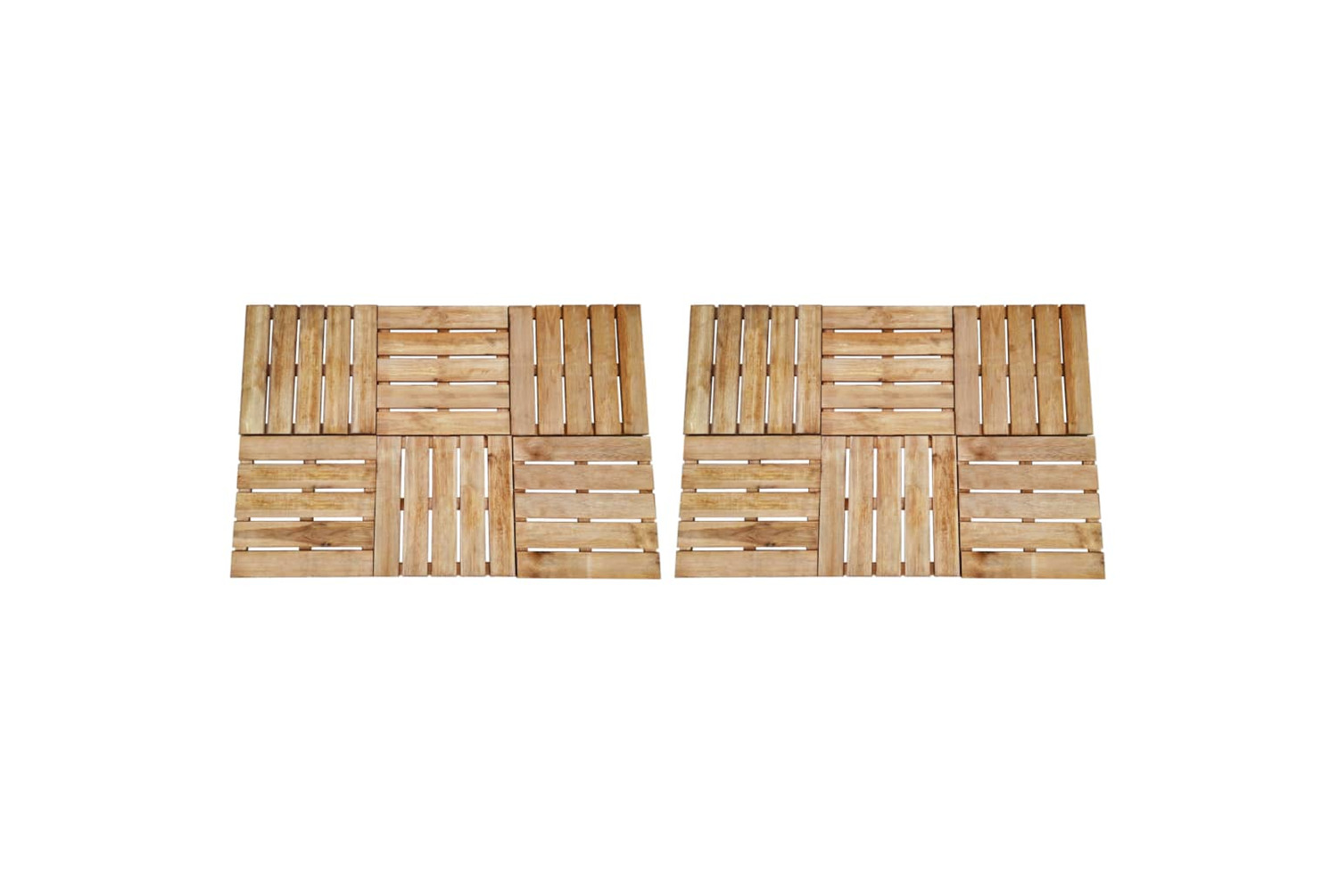vidaXL 276434 12 Pcs Decking Tiles 50x50cm Wood Brown