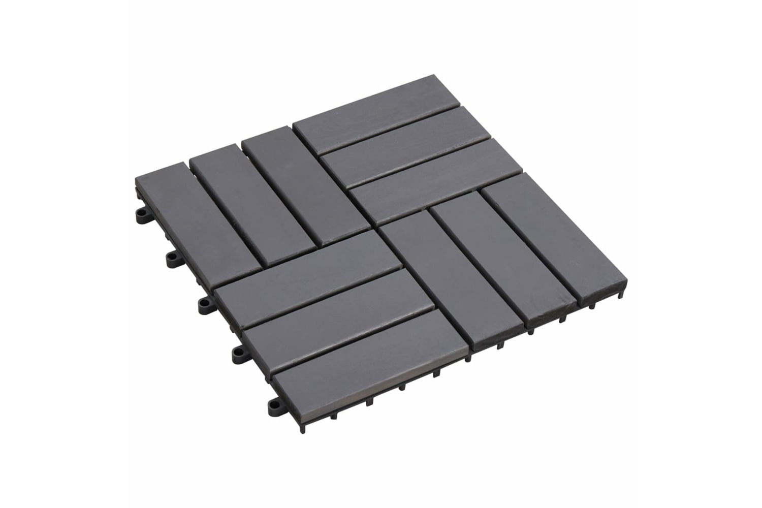 vidaXL 46587 Decking Tiles 10 Pcs Grey Wash 30x30cm Solid A