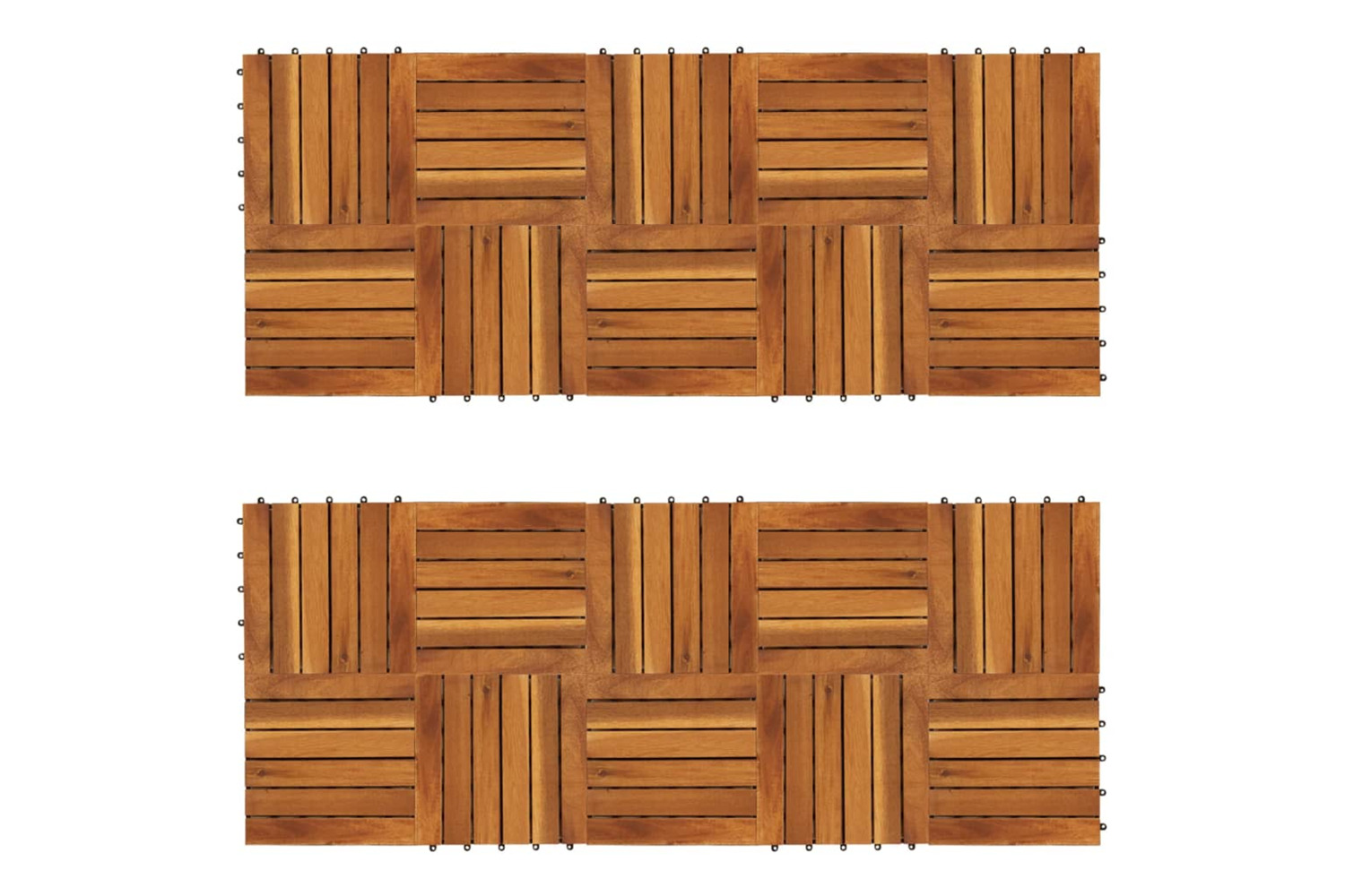 Vidaxl Decking Tiles Vertical Pattern 30 X 30 Cm Acacia Set Of 20