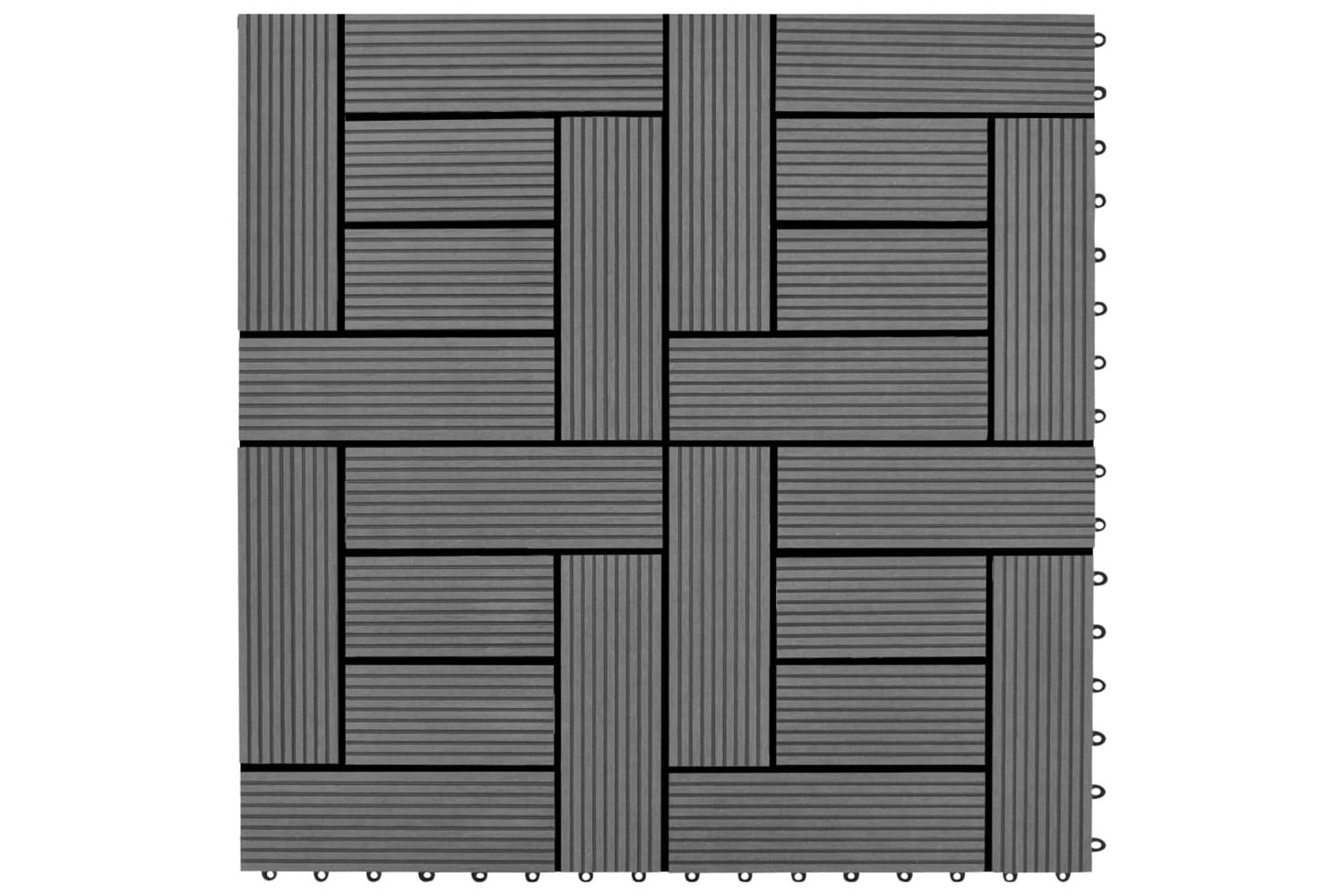 vidaXL  41551 Grey 11 Pcs 30 X 30cm Decking Til