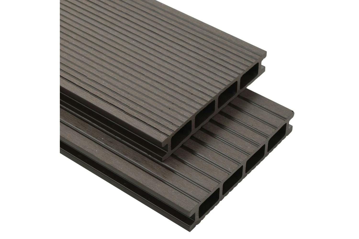 Vidaxl 275719 Wpc Hollow Decking Boards With Accessories 16m