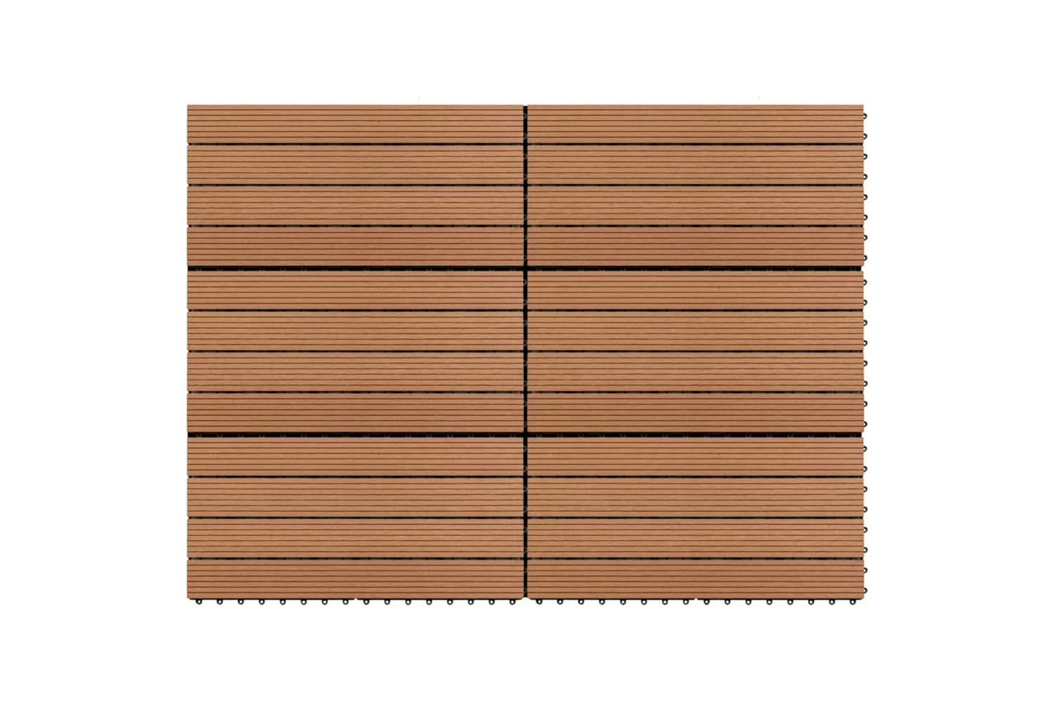 Vidaxl 49055 Wpc Tiles 60x30 Cm 6 Pcs 1m2 Brown