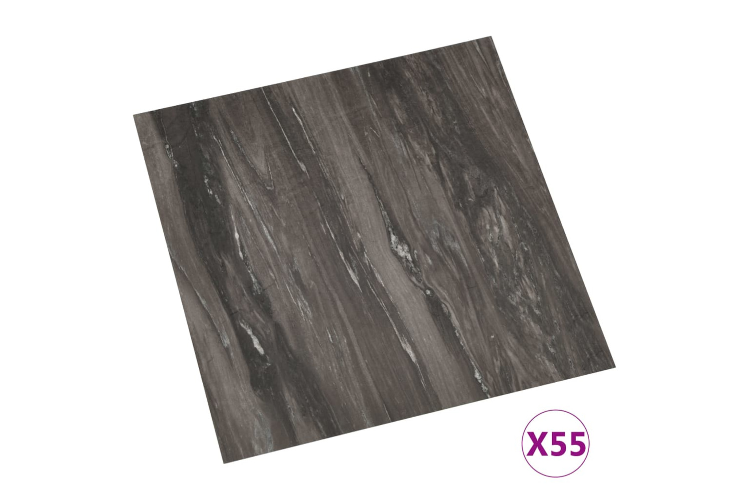 Vidaxl Self-adhesive Flooring Planks 55 Pcs Pvc 5.11 M² Dark Grey
