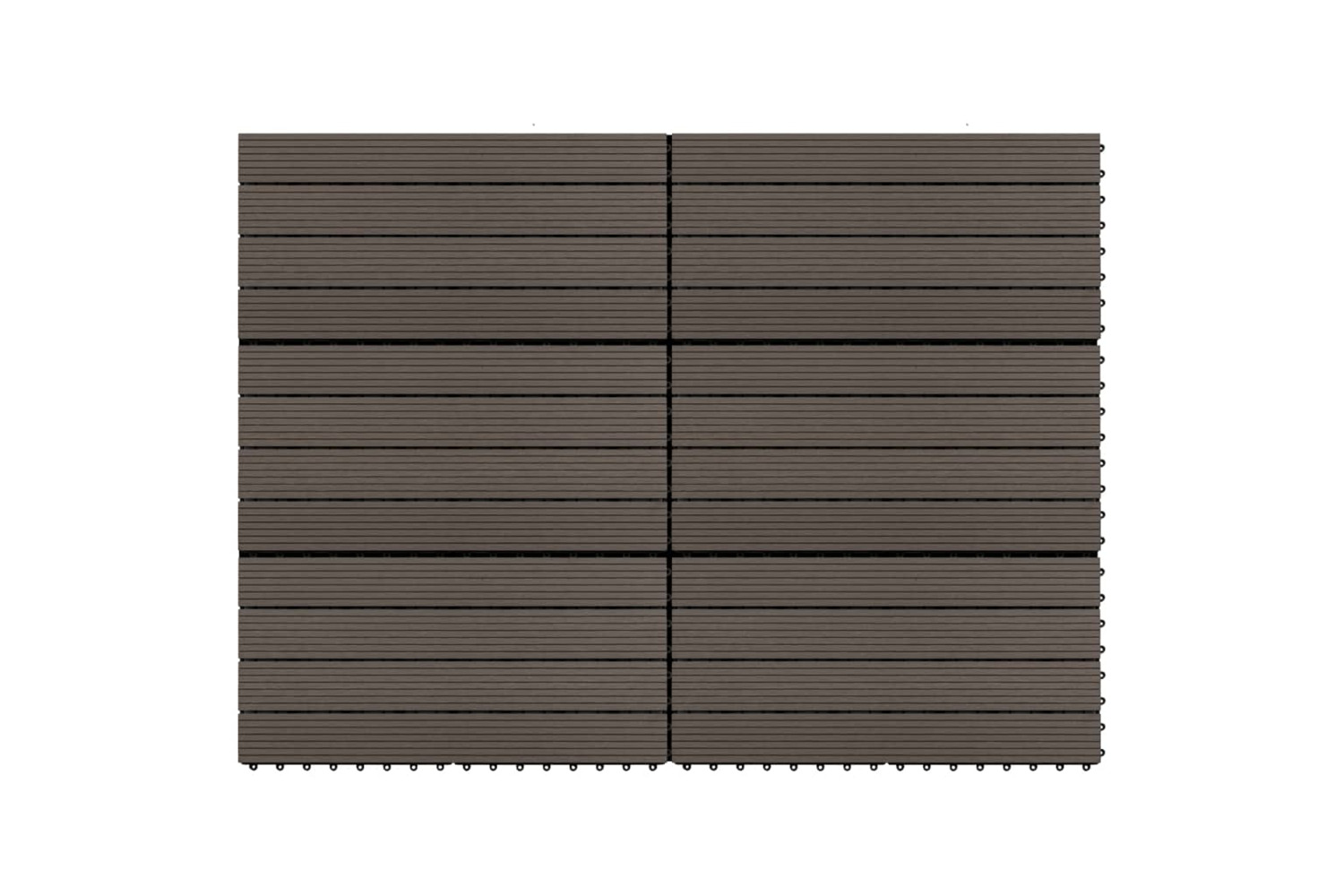 vidaXL 149027 Decking Tiles 6 Pcs Wpc 60x30cm 1.08 M2 Dark