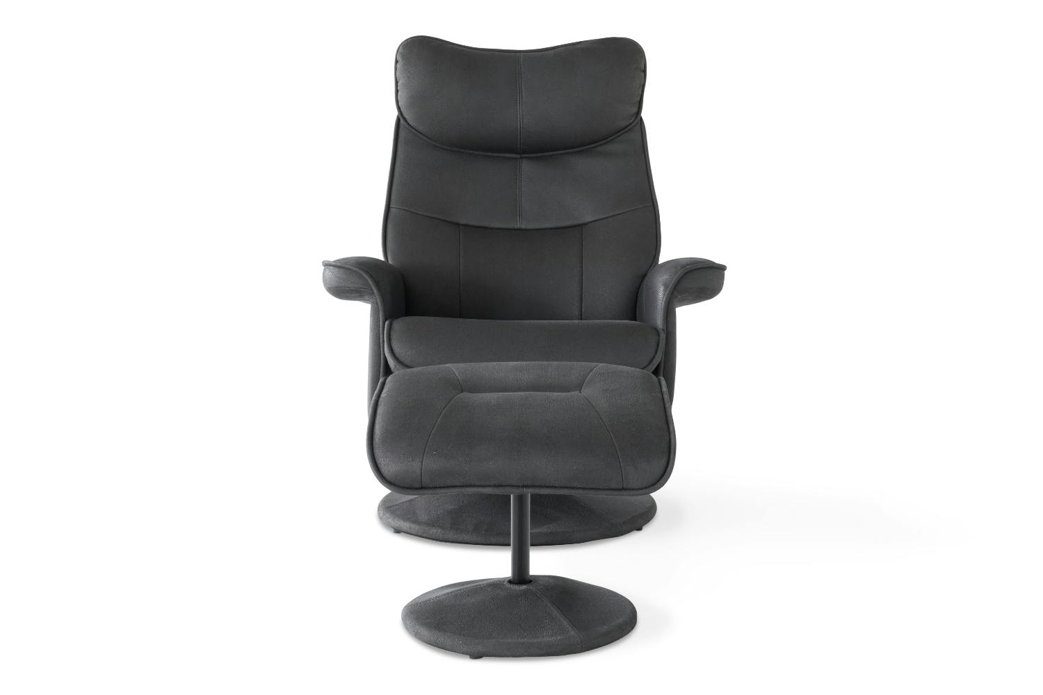 Levi Recliner with Footstool | Slate