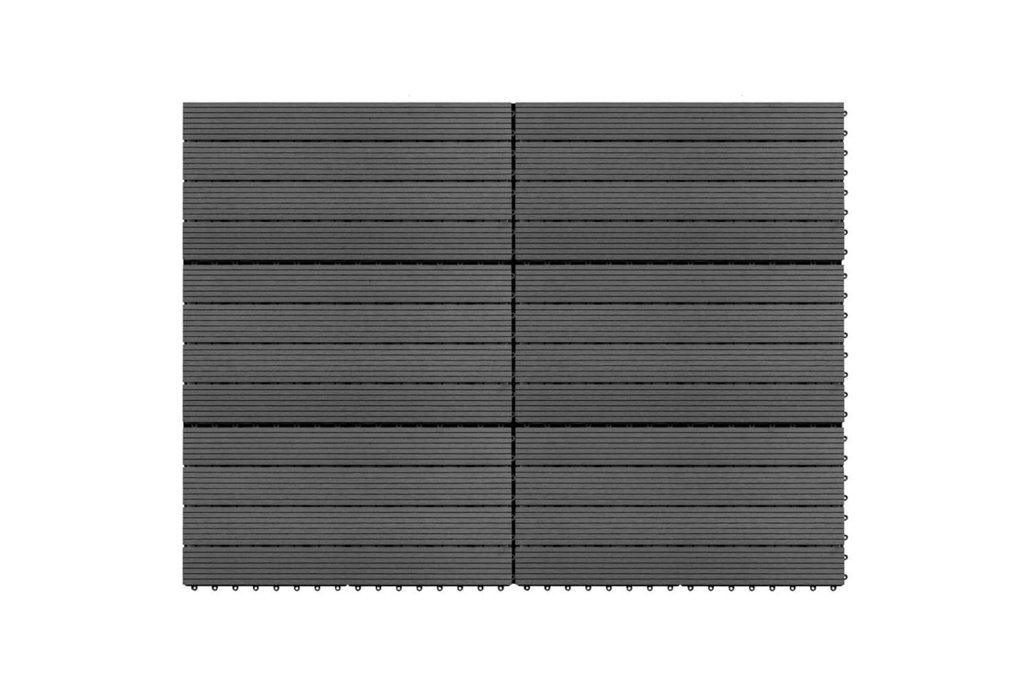 vidaXL 49056 Wpc Tiles 60x30cm 6 Pcs 1m2 Grey