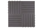 Vidaxl 3054432 Decking Tiles 20 Pcs Grey Wash 30x30 Cm Solid