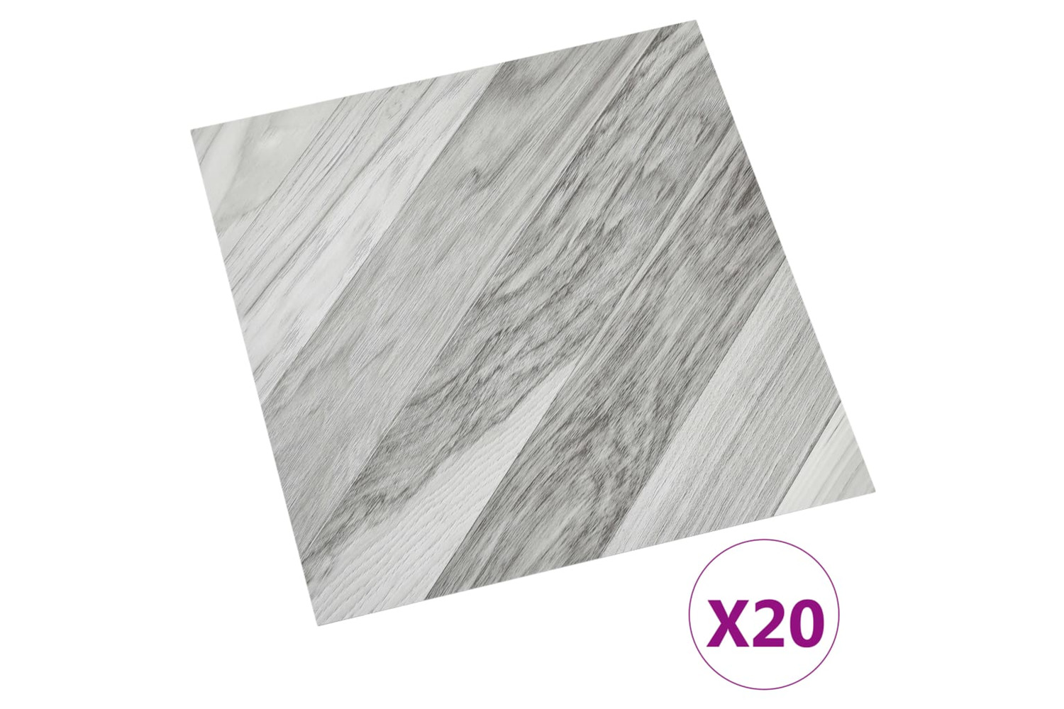 Vidaxl Self-adhesive Flooring Planks 20 Pcs Pvc 1.86 M² Grey Striped
