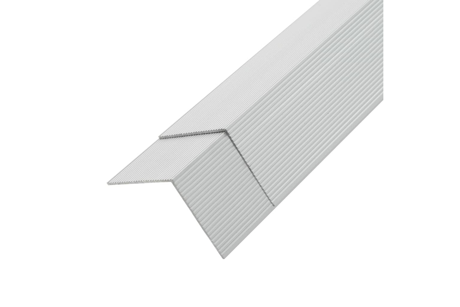 vidaXL 45017 5 Pcs Decking Angle Trims Aluminium 170cm Silv