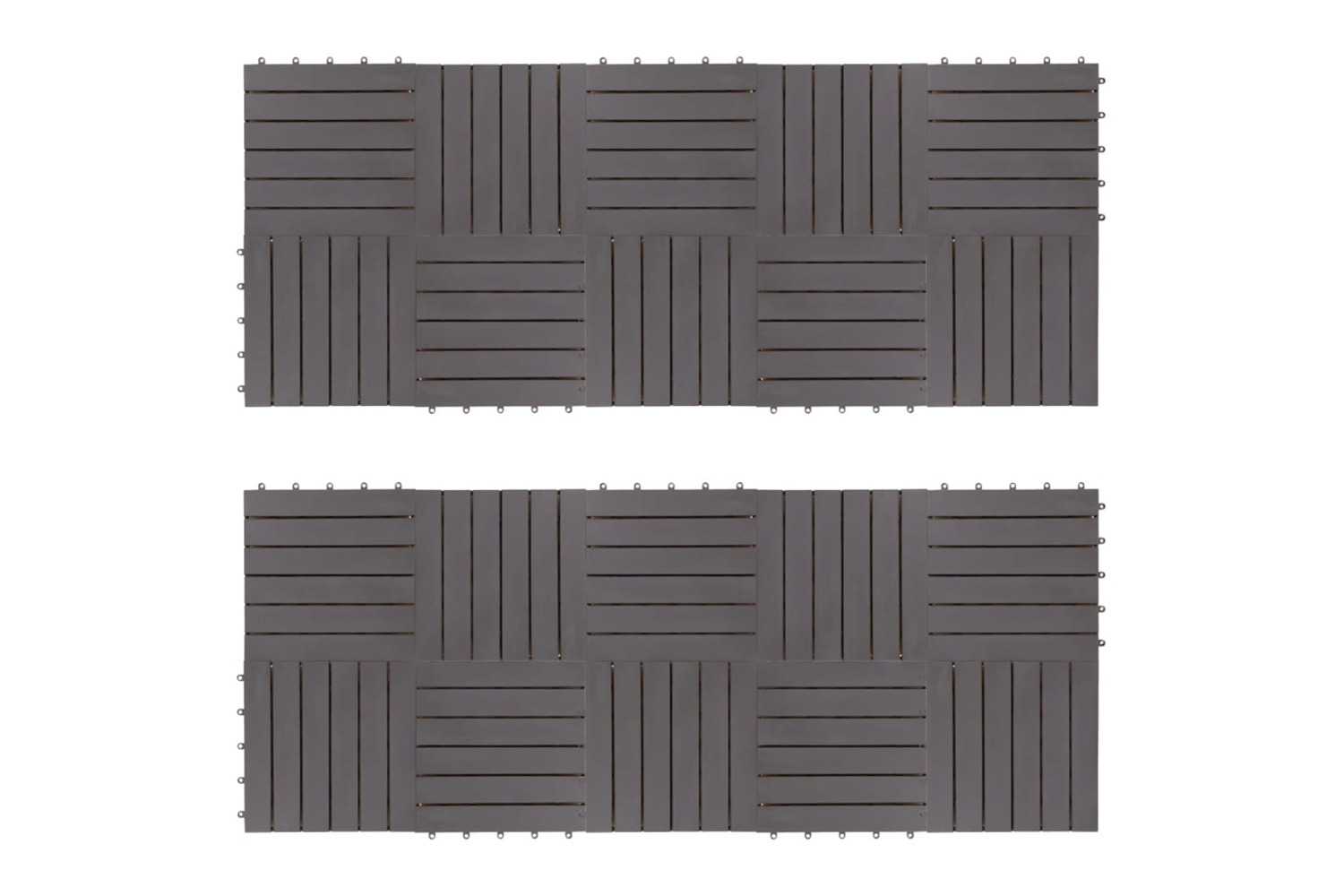 vidaXL 3054432 Decking Tiles 20 Pcs Grey Wash 30x30cm Solid