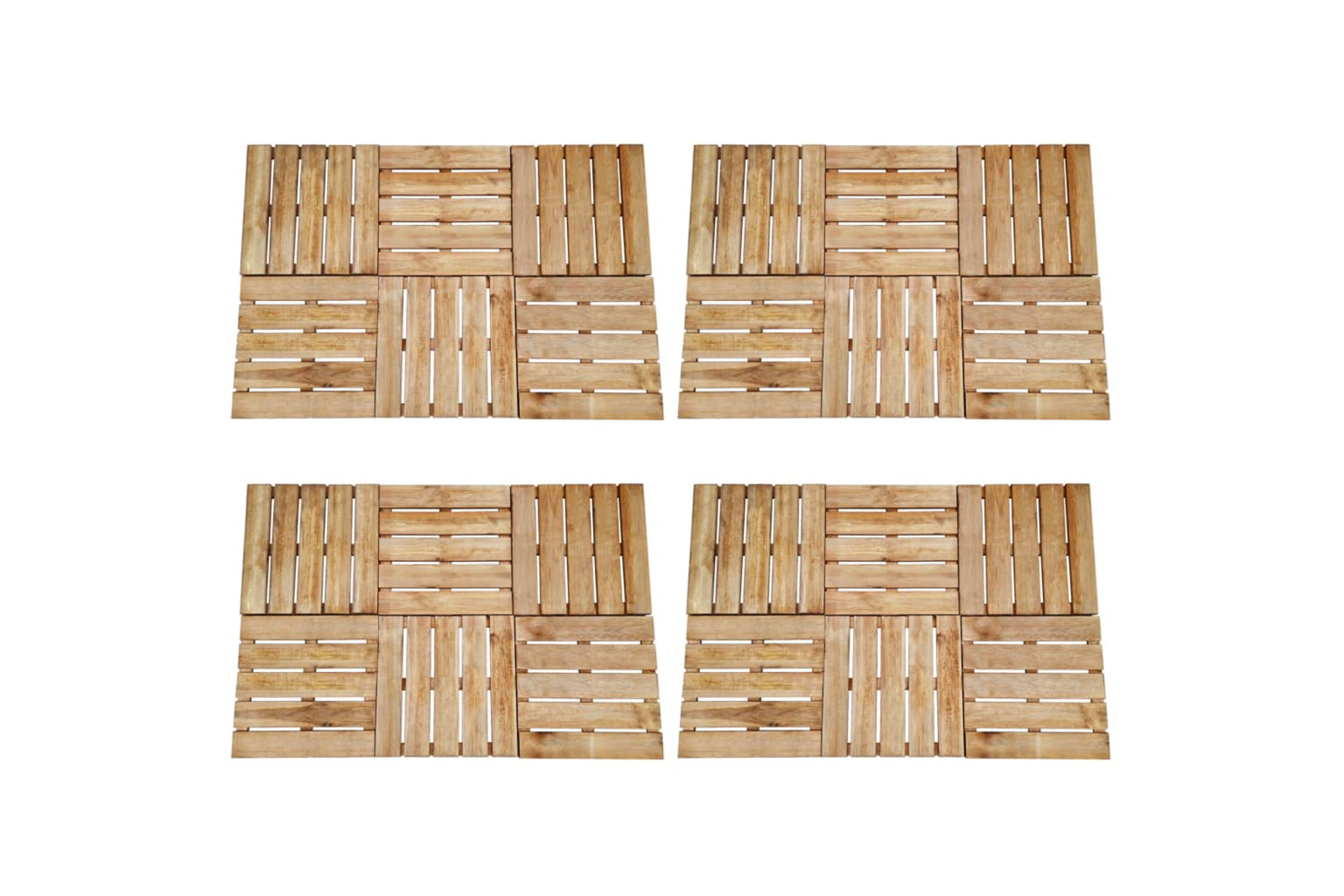 vidaXL 276436 24 Pcs Decking Tiles 50x50cm Wood Brown
