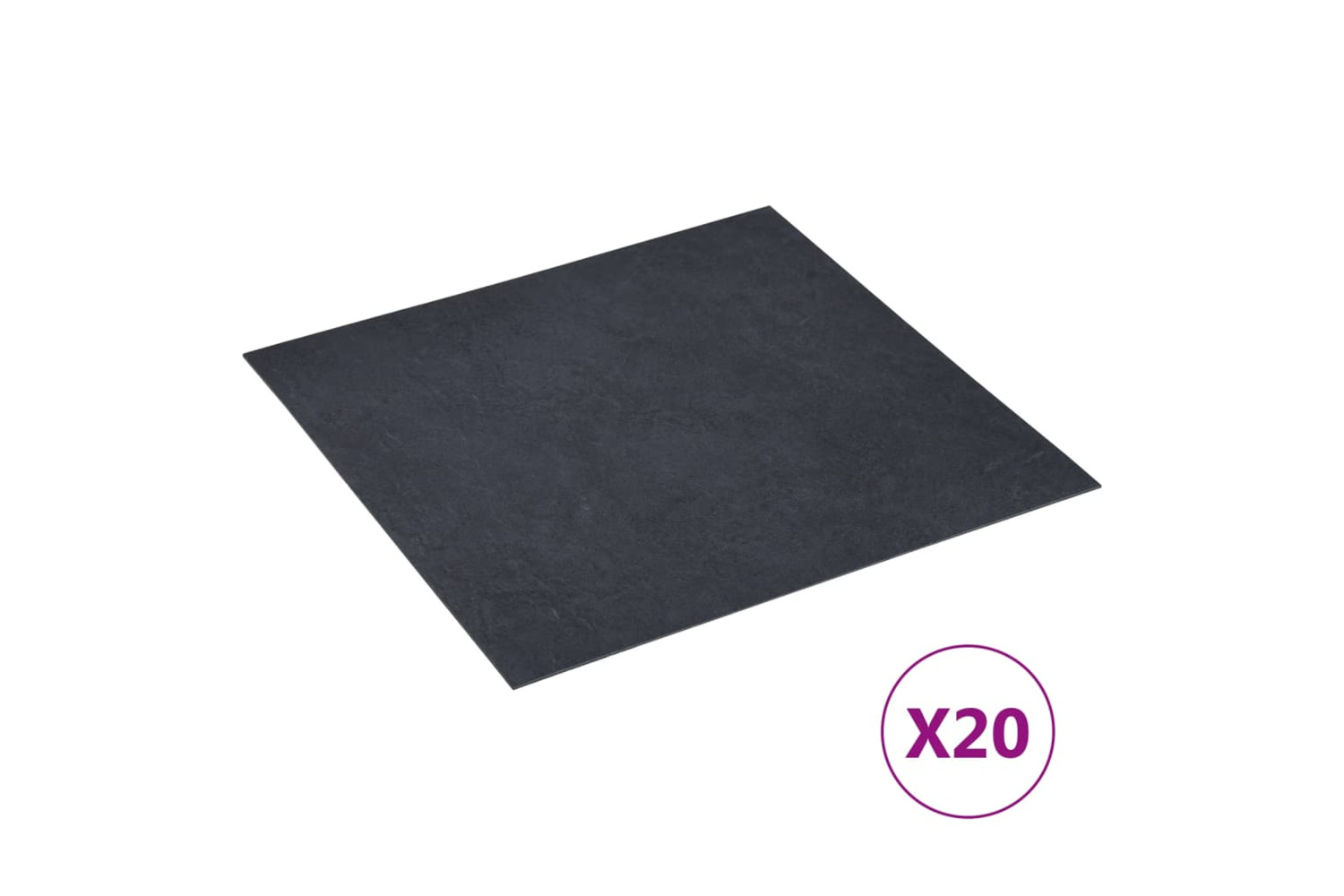 Vidaxl Self-adhesive Flooring Planks 20 Pcs Pvc 1.86 M² Black Marble