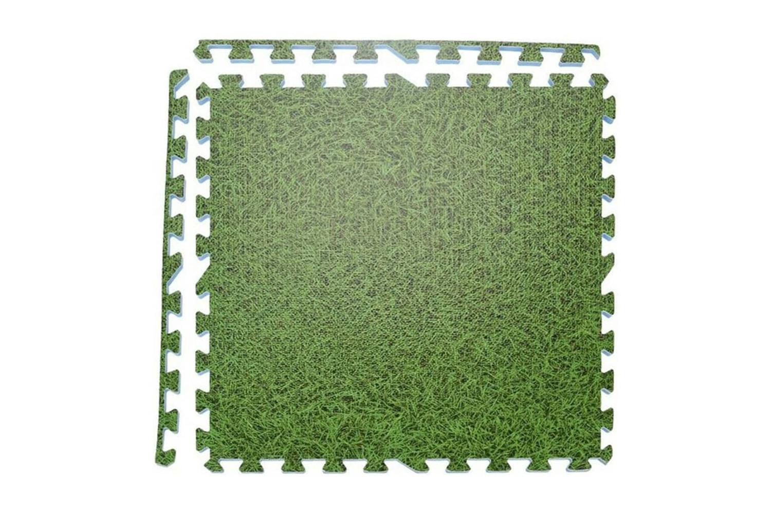 Xq Max 445927 Floor Mat Tiles Set Grass Print 6 Pcs Green