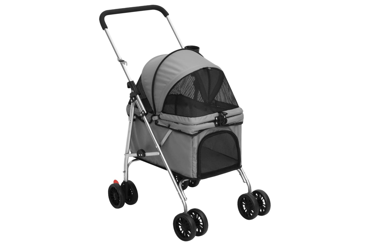vidaXL 172201 Folding Dog Stroller Grey 76x50x100cm Oxford