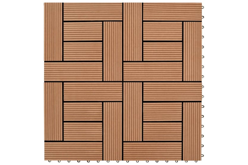 Vidaxl 277798 22 Pcs Decking Tiles 30x30 Cm 2 Sqm Wpc Black