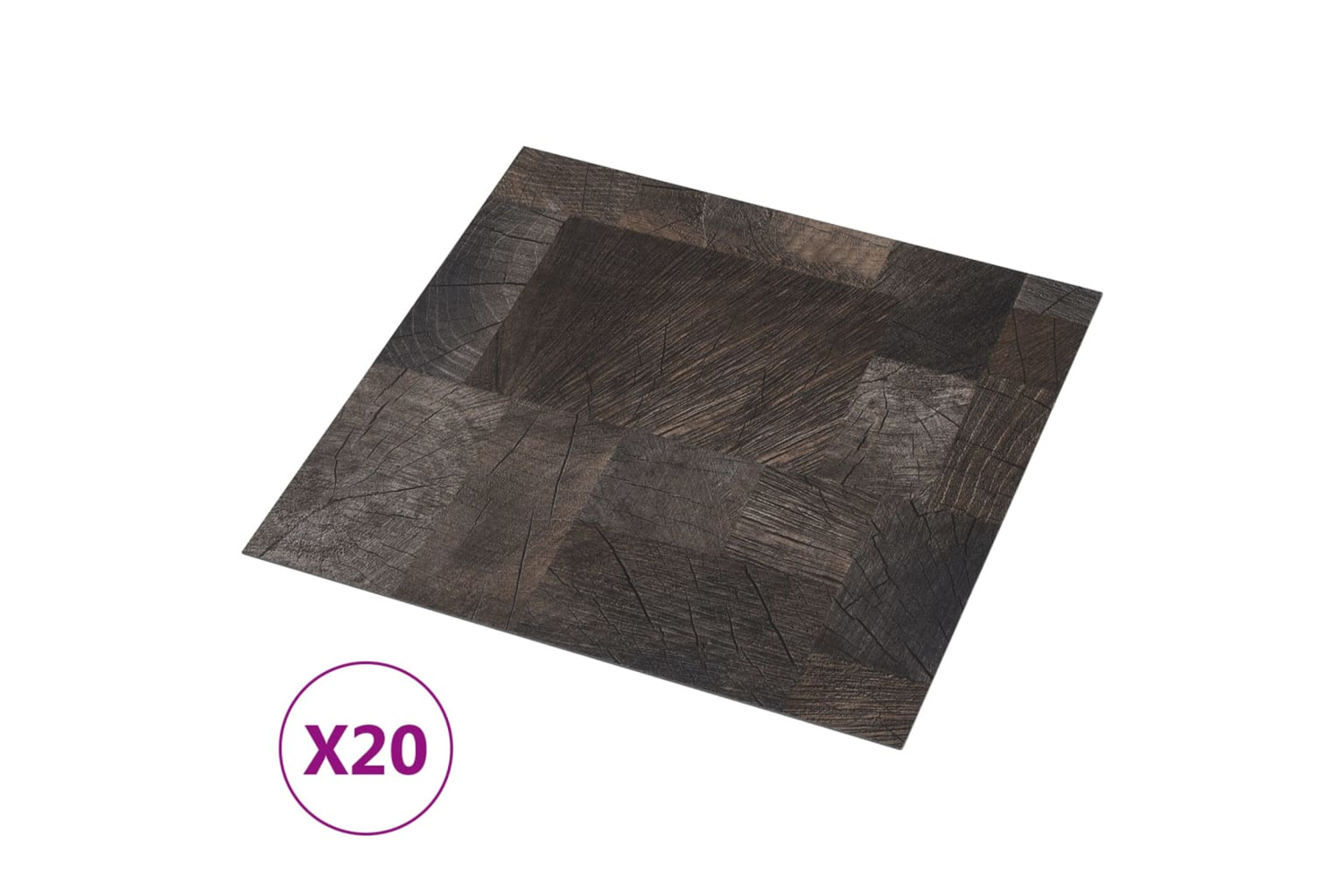 Vidaxl Self-adhesive Flooring Planks 20 Pcs Pvc 1.86 M² Wood Structure