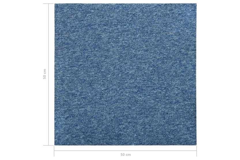 Vidaxl 147316 Carpet Floor Tiles 20 Pcs 5 M2 50x50 Cm Blue