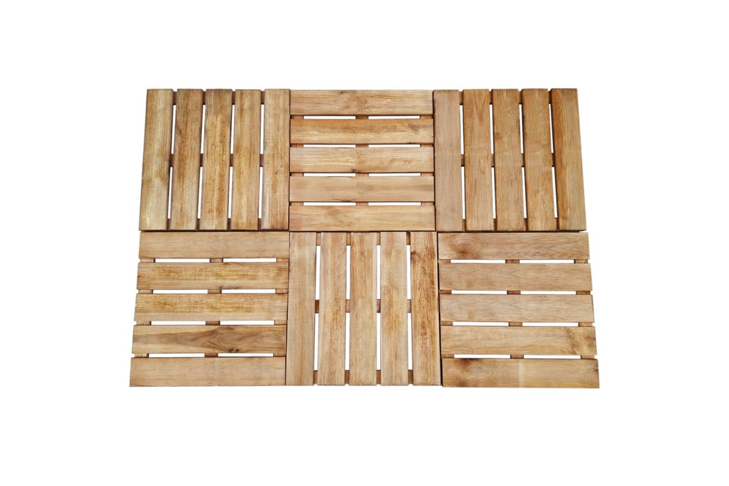 vidaXL 44947 Decking Tiles 6 Pcs 50x50cm Wood Brown