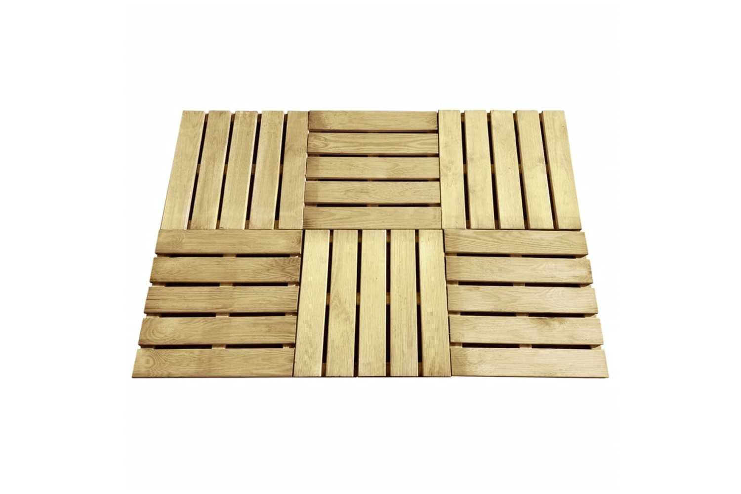 vidaXL 44946 Decking Tiles 6 Pcs 50x50cm Wood Green