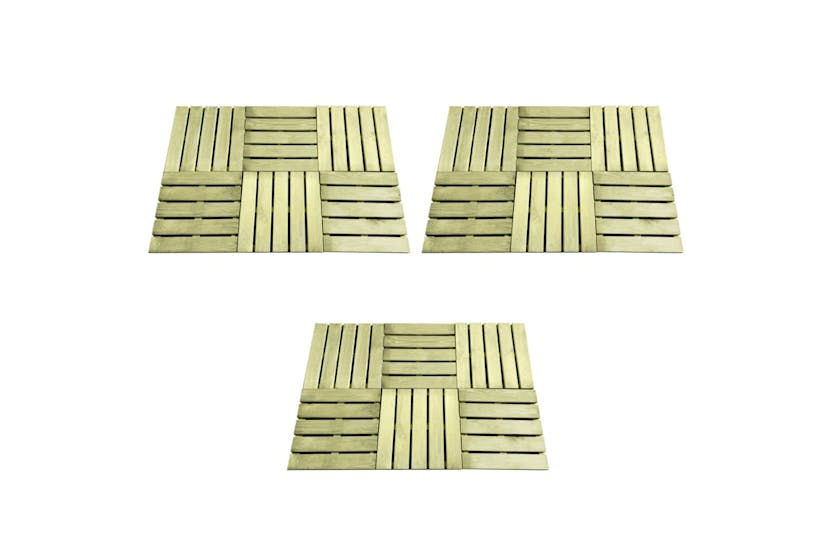 Vidaxl 276431 18 Pcs Decking Tiles 50x50 Cm Wood Green