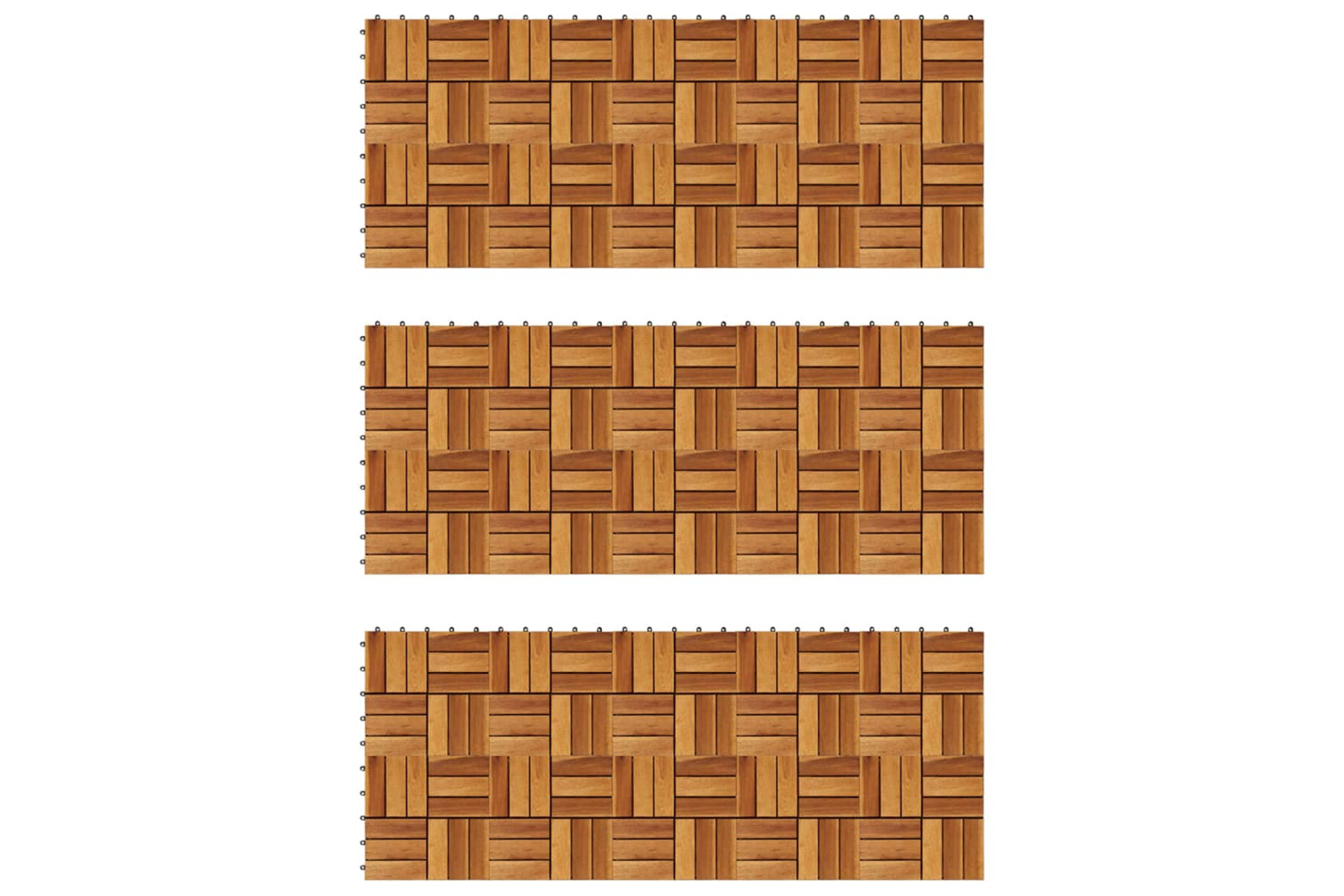 vidaXL 271793 Decking Tiles 30 X 30cm Acacia S