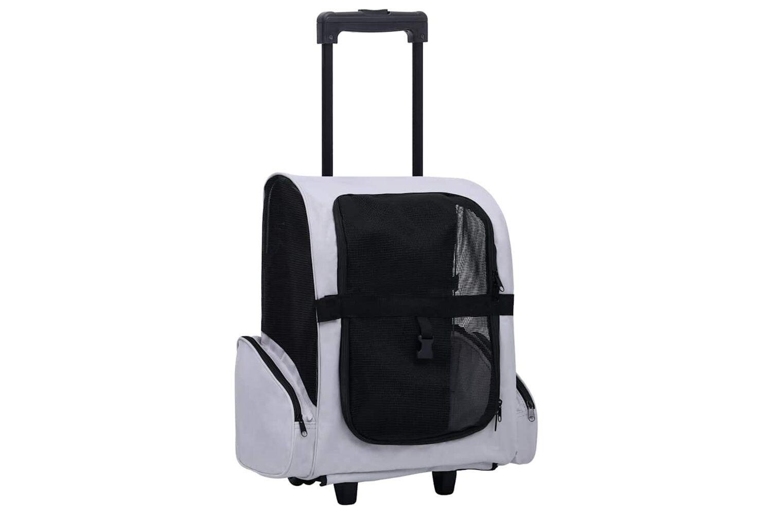 vidaXL Foldable Multipurpose Pet Trolley Grey