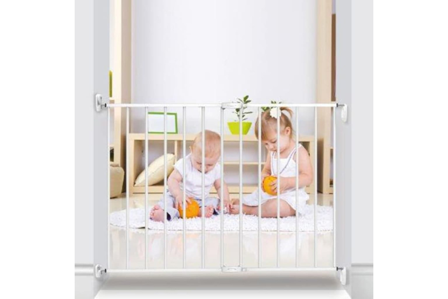 Noma 419483 Extending Safety Gate 62-102 Cm Metal White 9336