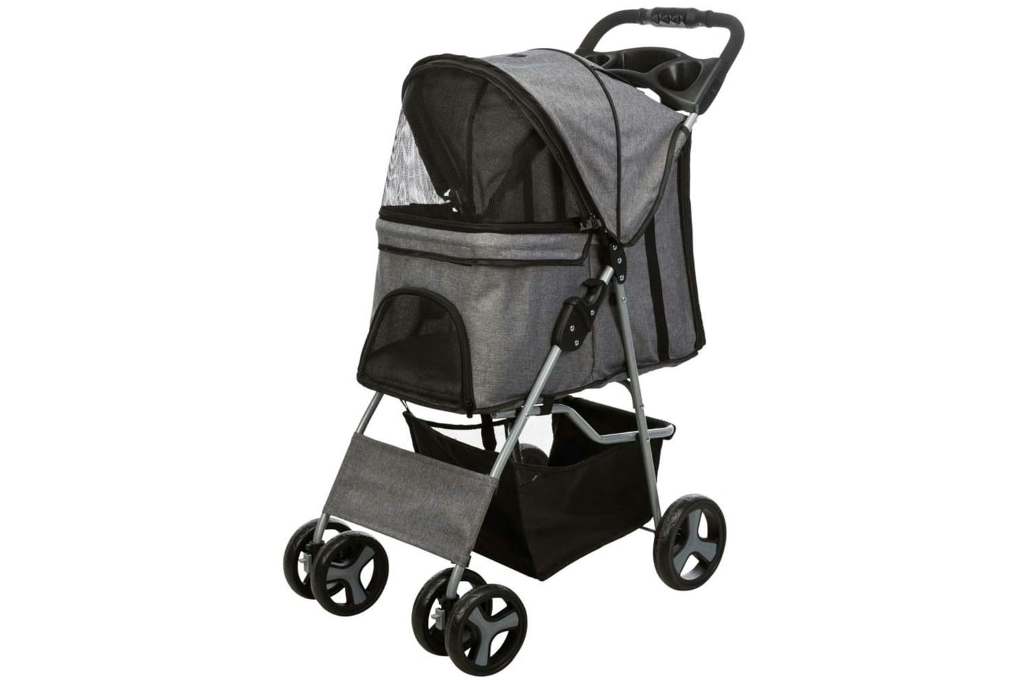 Trixie 434084 Folding Pet Stroller Dog And Cat Grey