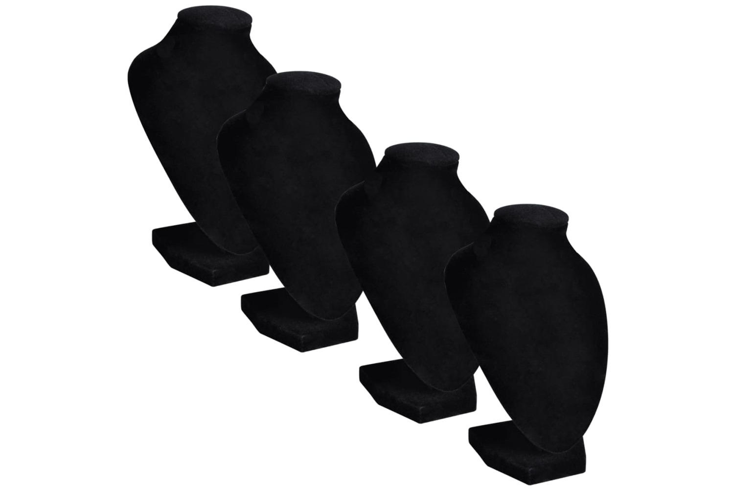 vidaXL 240905 Flannel Jewelry Holder Necklace B