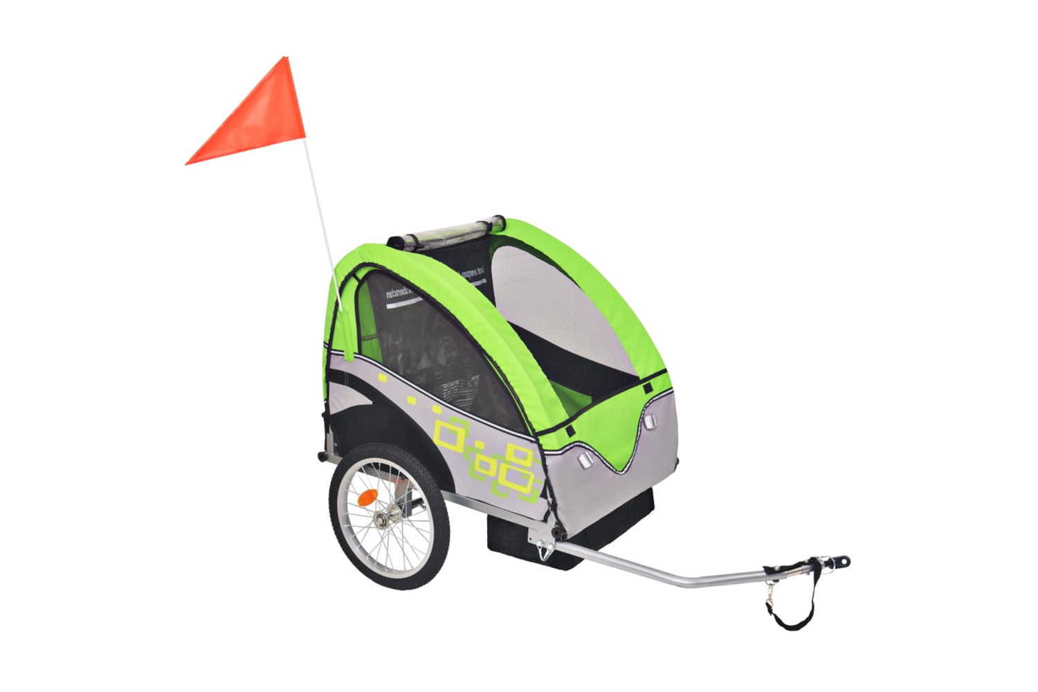 vidaXL Bike Trailer Grey And Green 30 Kg