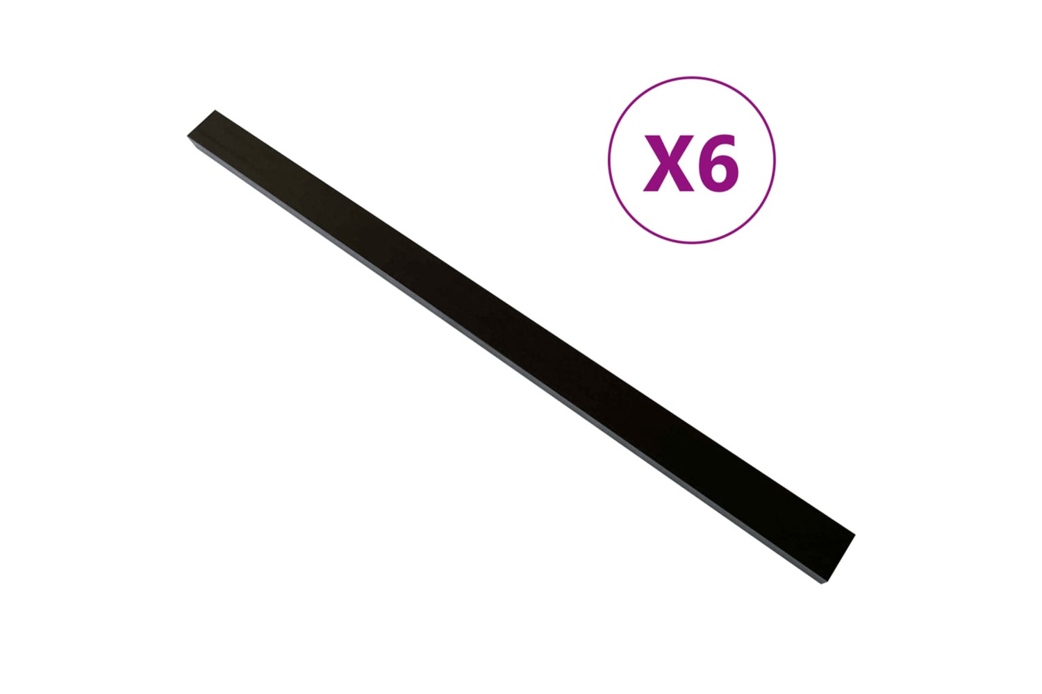 vidaXL 149005 Decking Joist 6 Pcs Black 170x8.5x4.5cm Wpc