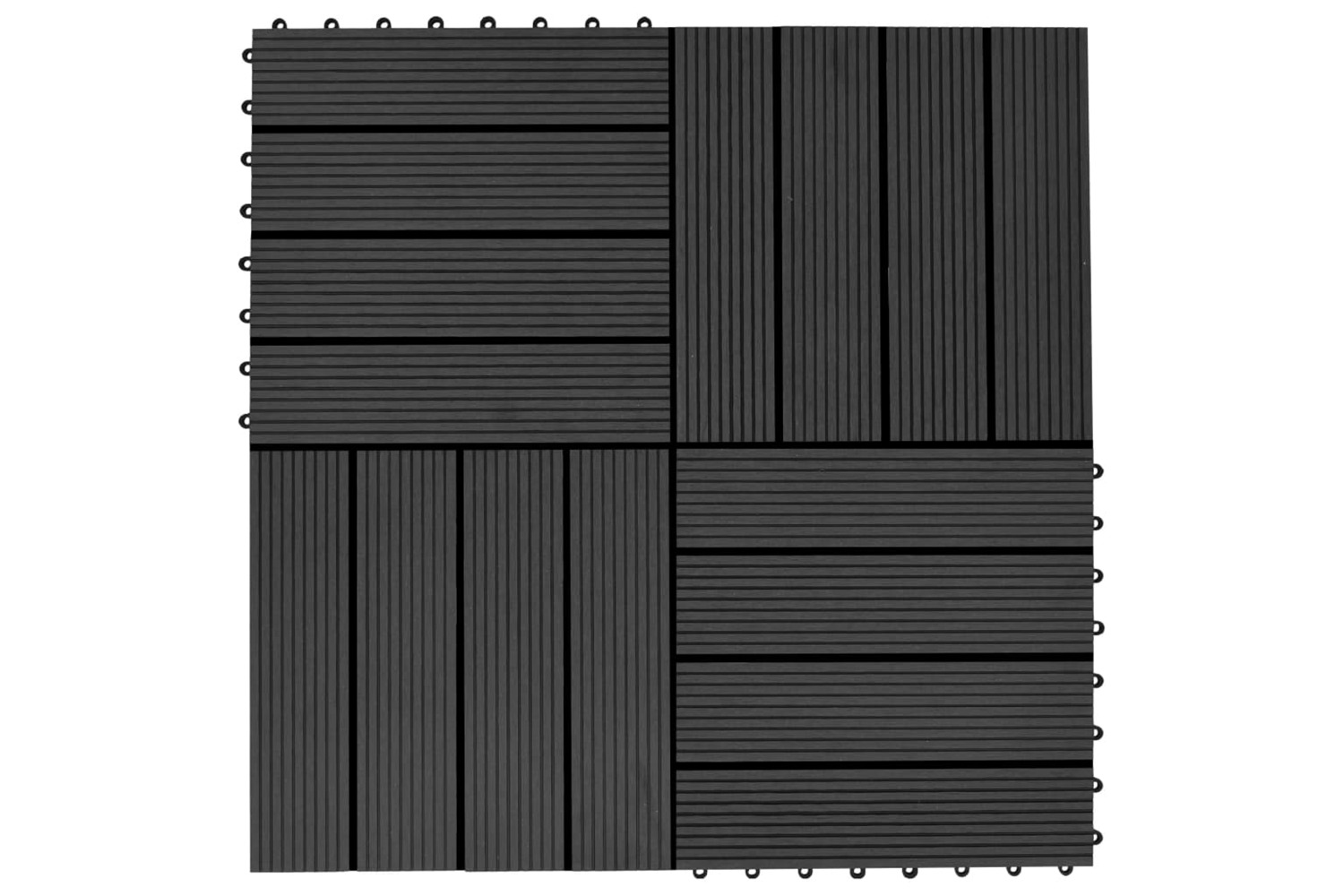 vidaXL 277800 22 Pcs Decking Tiles 30x30cm 2 Sqm Wpc Brown