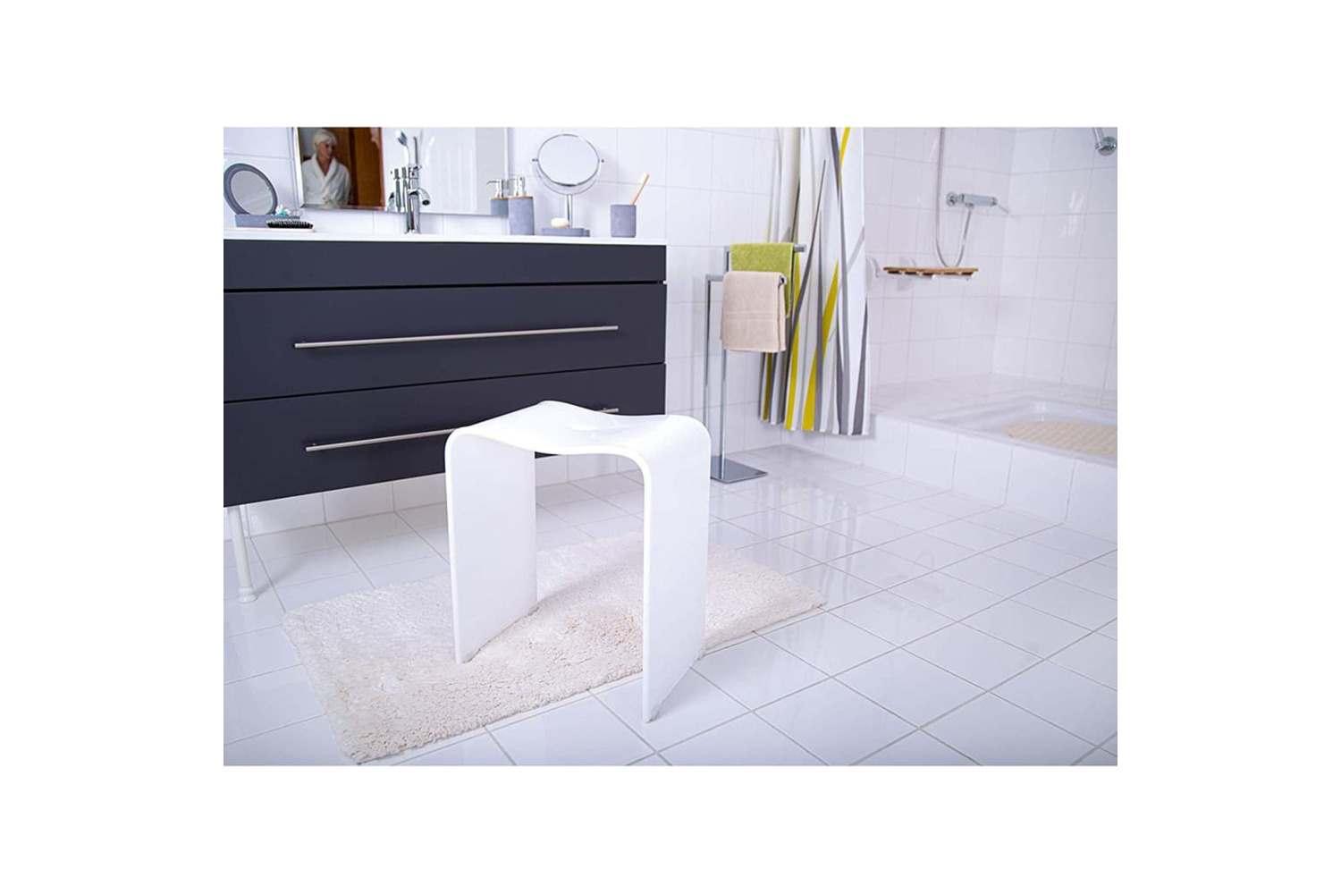Ridder 429780 Bathroom Stool Trendy White
