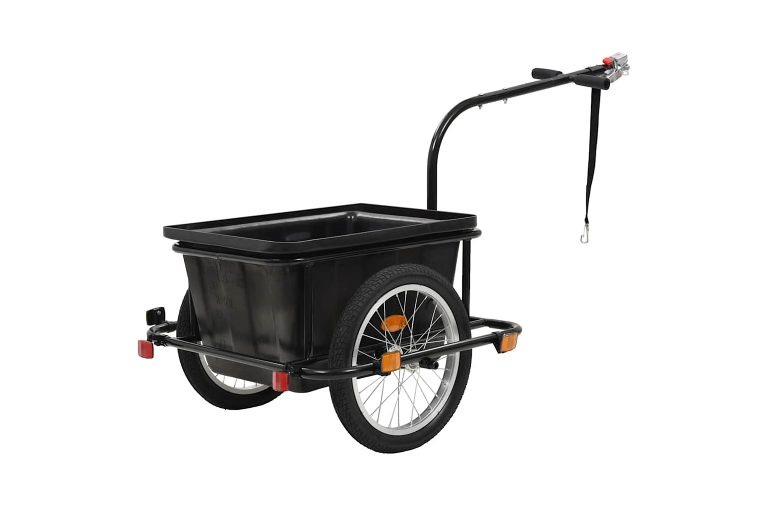 Vidaxl Bike Trailer Black 50 L
