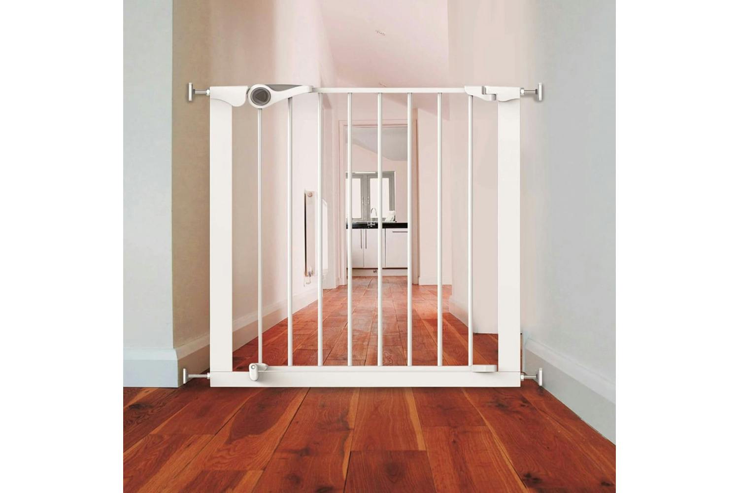Noma 419489 Safety Gate Easy Pressure Fit 75-82 Cm Metal Whi