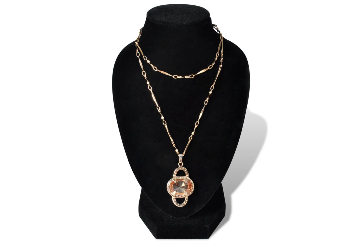 vidaXL 240905 Flannel Jewelry Holder Necklace B