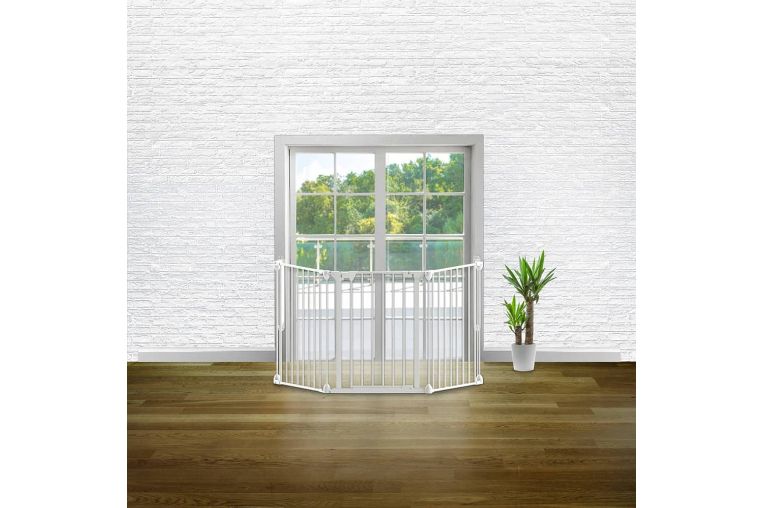 Noma 419497 3-panel Safety Gate Modular Metal White 94054
