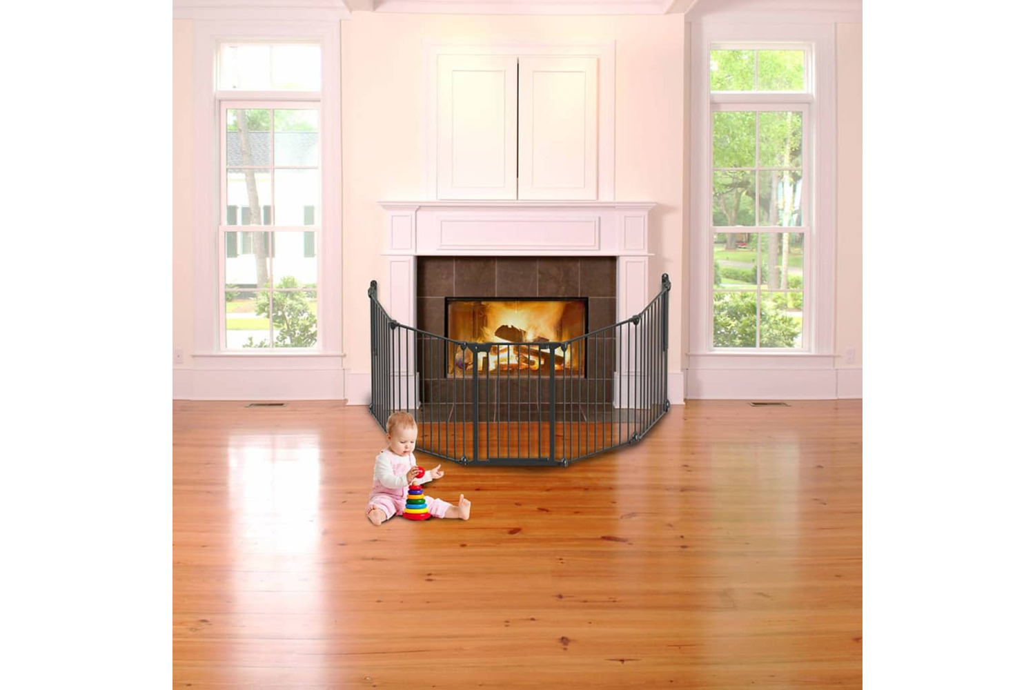 Noma 419499 5-panel Safety Gate Modular Metal Black 94238